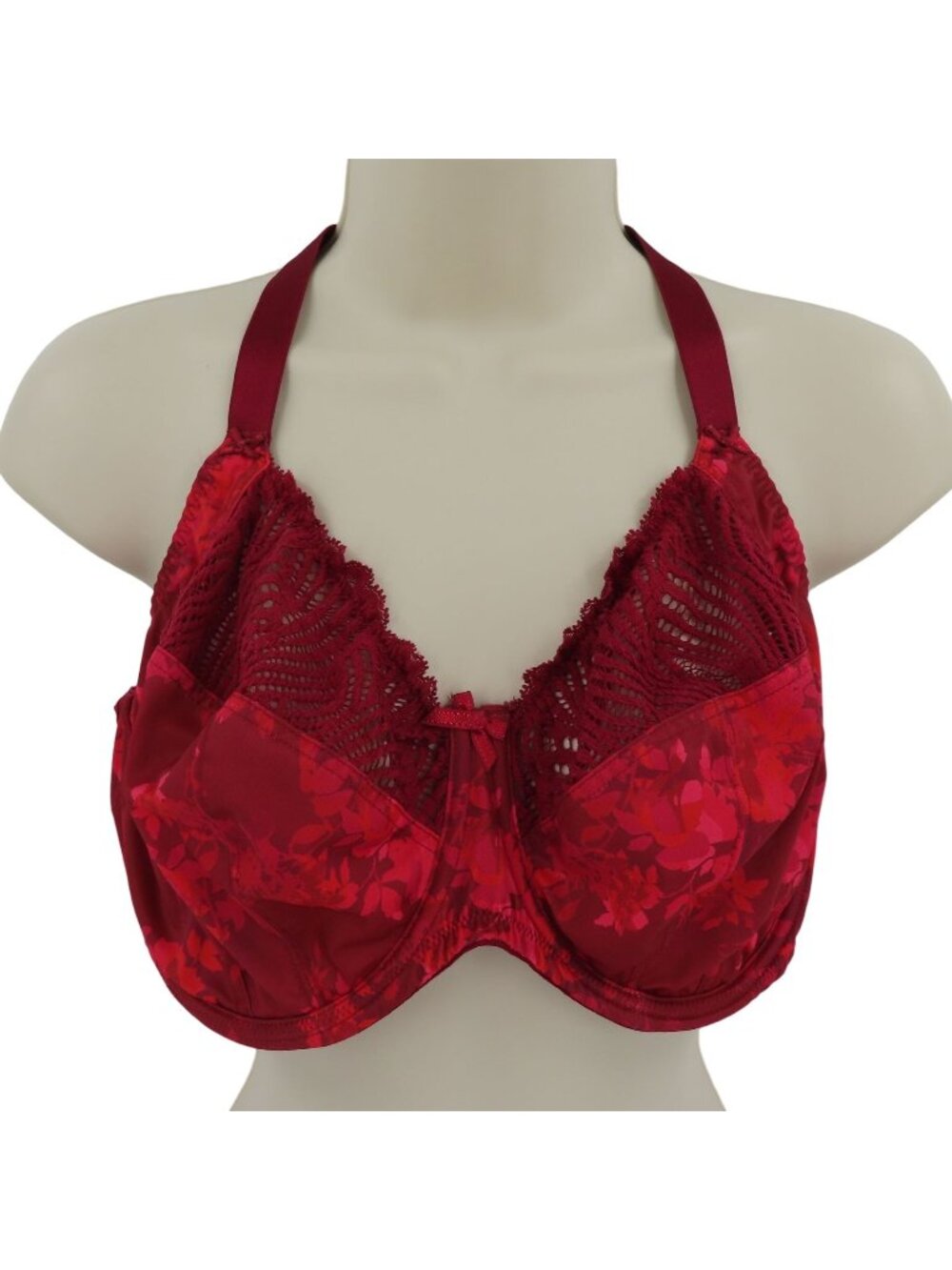 Sculptresse by Panache 40F Arianna Bra 10275 Red Floral Flower Underwire Lace